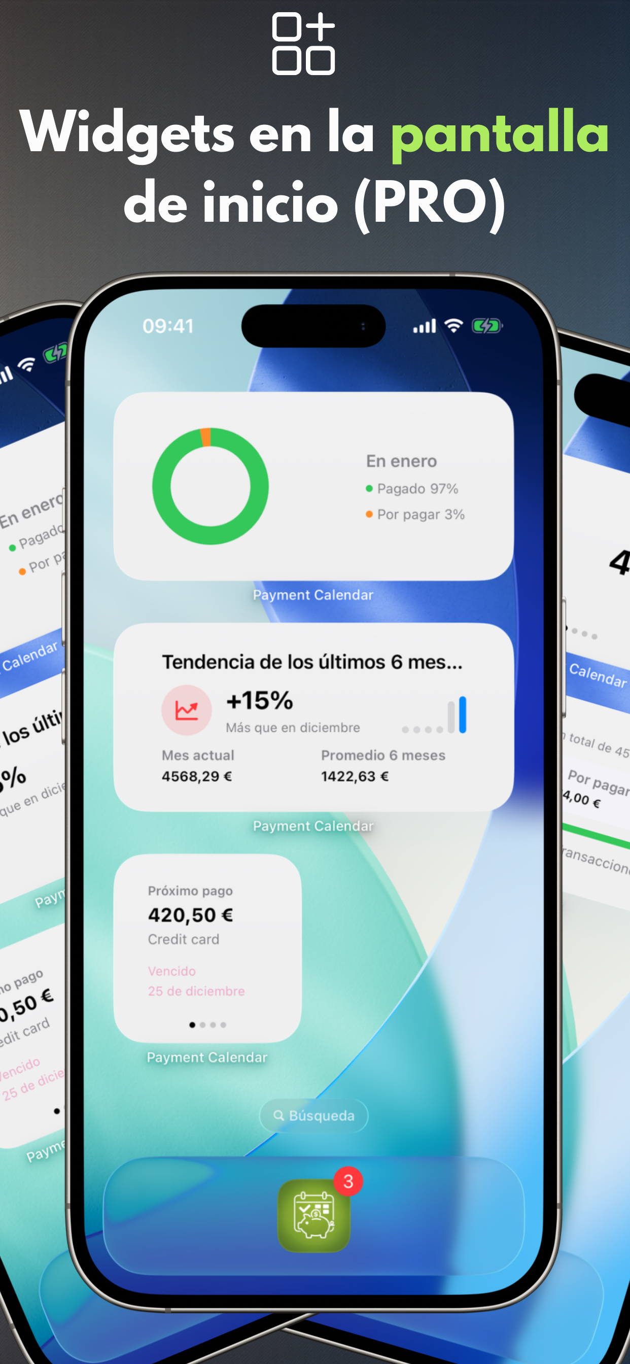 Widgets en la pantalla de inicio (PRO)